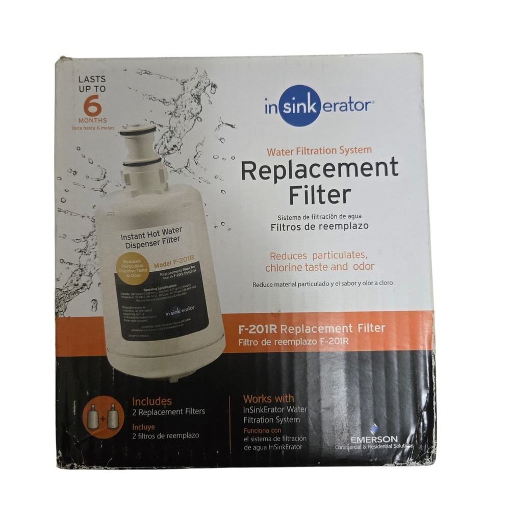 InSinkErator 2-Pack Instant Hot Water Dispenser Filter  F-201R Replacement